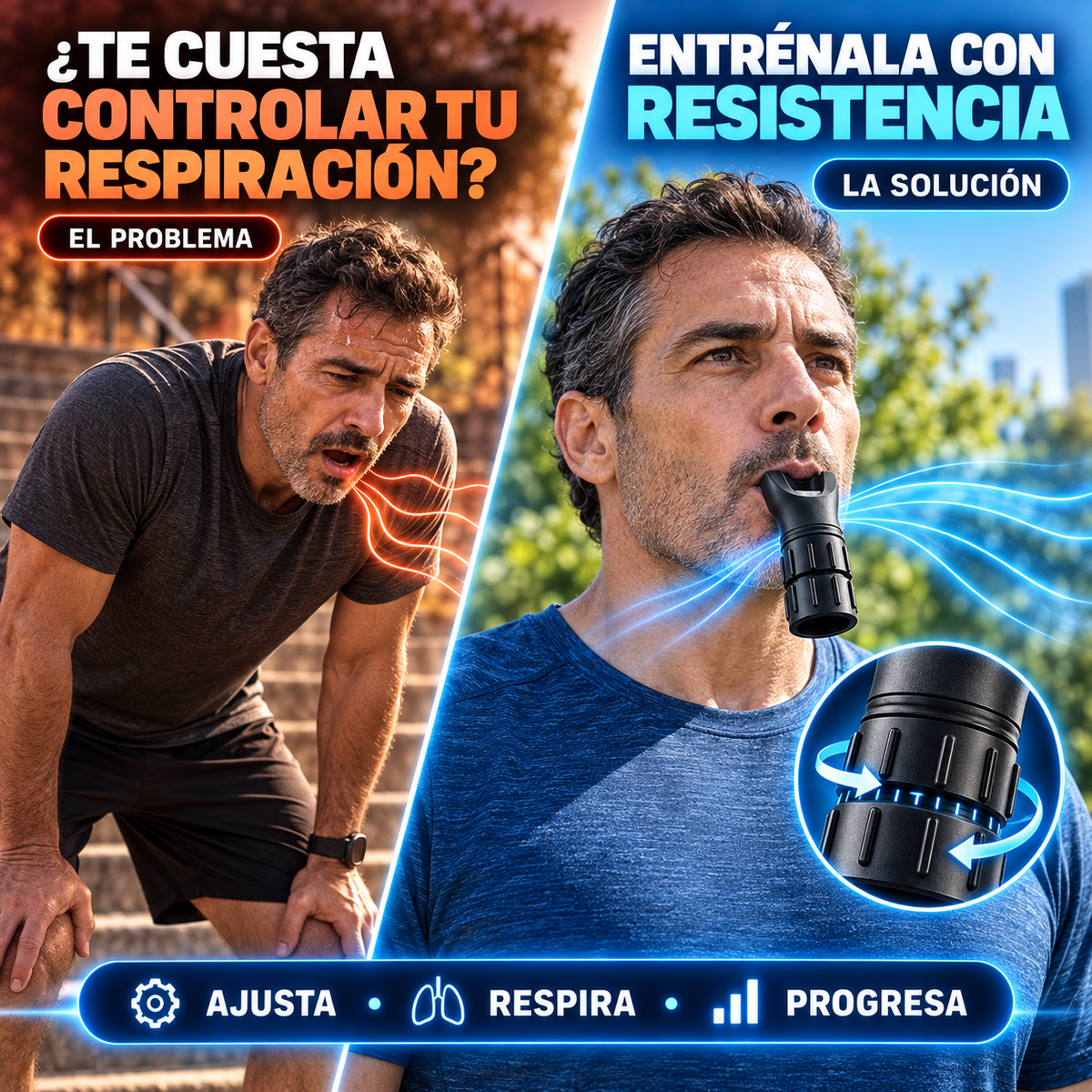 RespiraMax Pro™ | Entrenador Respiratorio Ajustable