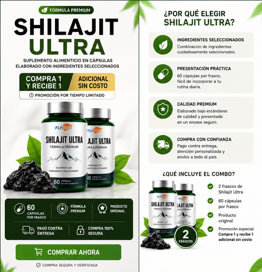 SHILAJIT ULTRA COMBO 2 PRODUCTOS