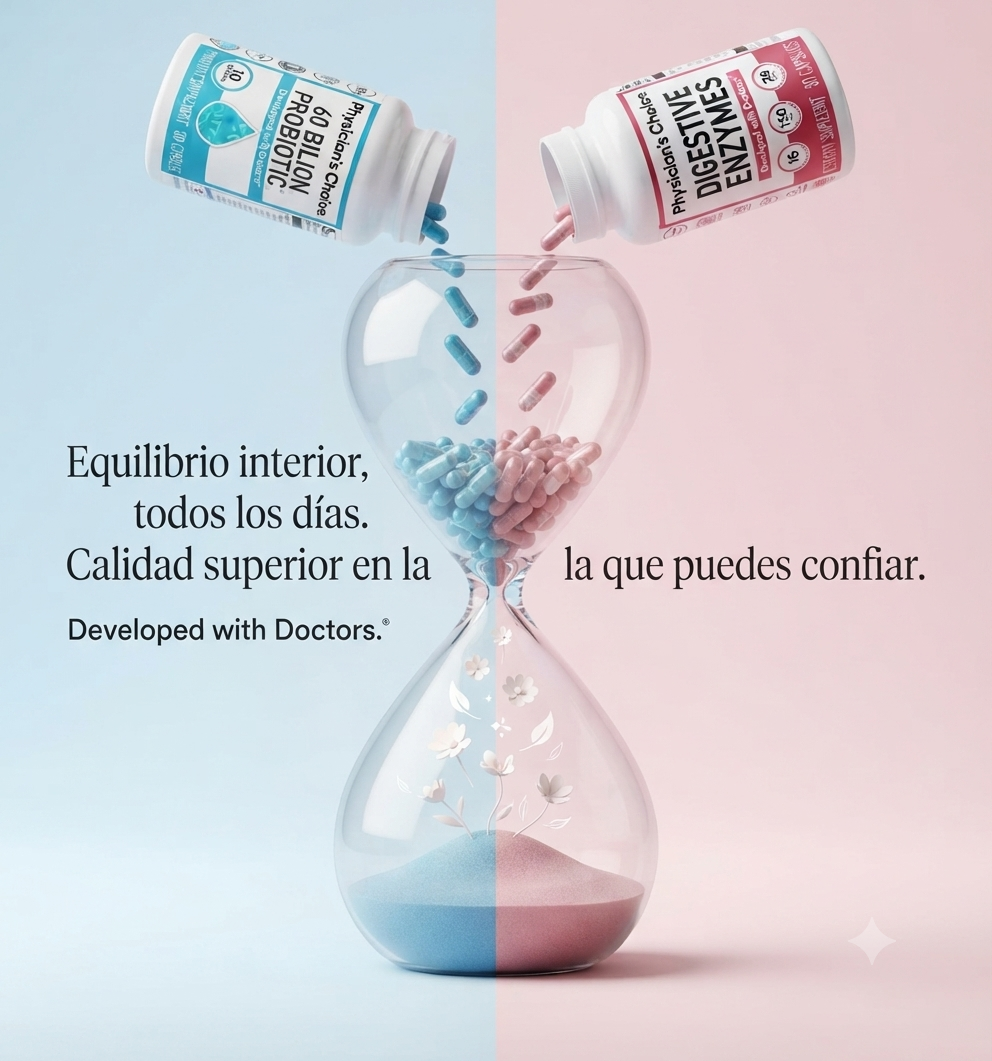 "El Dúo Definitivo para tu Bienestar: Probióticos + Enzimas."