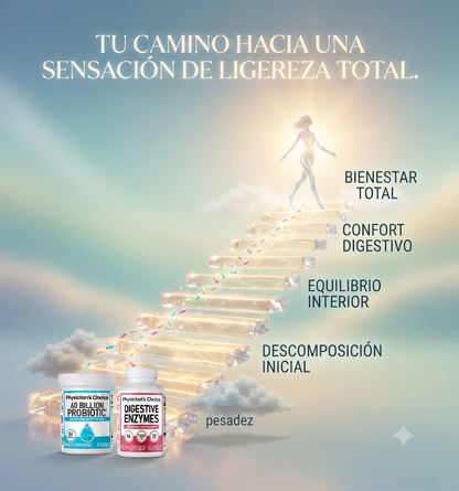 "El Dúo Definitivo para tu Bienestar: Probióticos + Enzimas."