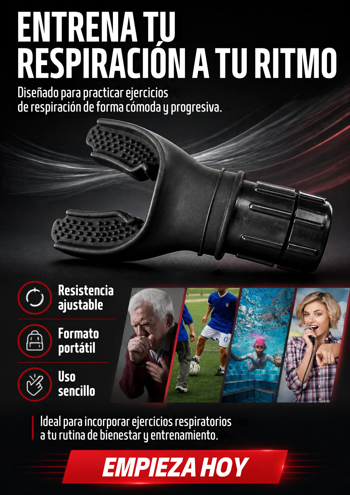 RespiraMax Pro™ | Entrenador Respiratorio Ajustable